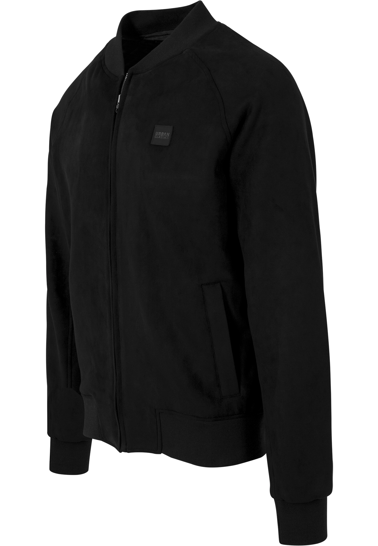 Urban Classics Imitation Suede Raglan Bomber Jacket black GLAMI.sk