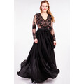 EMO Čierne plesové šaty