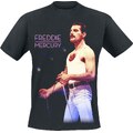 Queen - Freddie Mercury - Mic Photo - Tričko - čierna