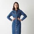 Reserved - Džínsové šaty - Tmavomodrá