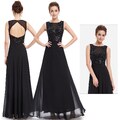 HollywoodStyle jednoduché dlouhé čierne spoločenské šaty s holým chrbtom Katy S: Černá Šifon S