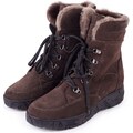 Vlnka Dámske kožené zimné topánky s ovčou vlnou Magda hnedá veľkosti obuvi - dospelí 36