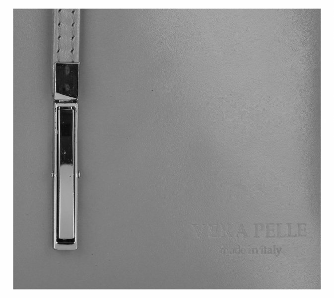 Kožené kabelka listonoška Vera Pelle svetlo šedá 3191
