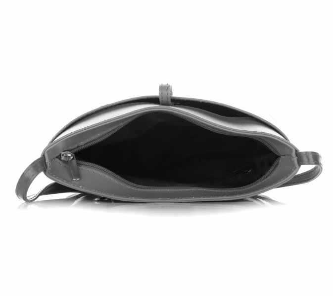 Kožené kabelka listonoška Vera Pelle svetlo šedá 3191