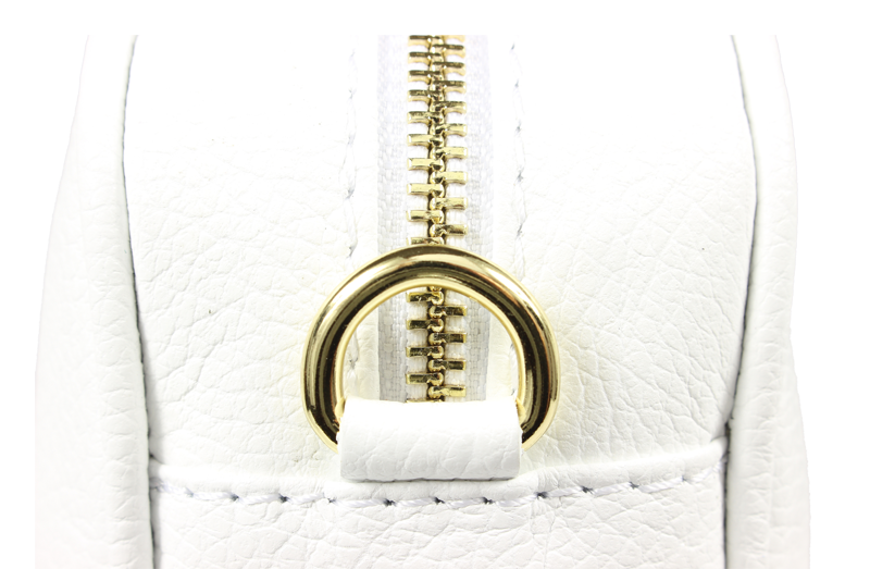 Biela kožená talianska crossbody kabelka Bala Bianca s prídavným pruhom II NovaKabelka.sk