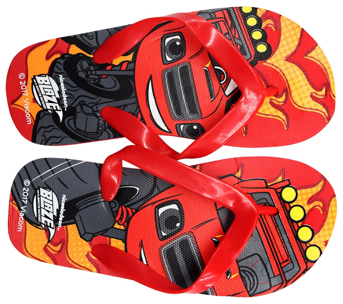 Setino Chlapčenské plážové žabky Monster Truck Blaze - Plamienok
