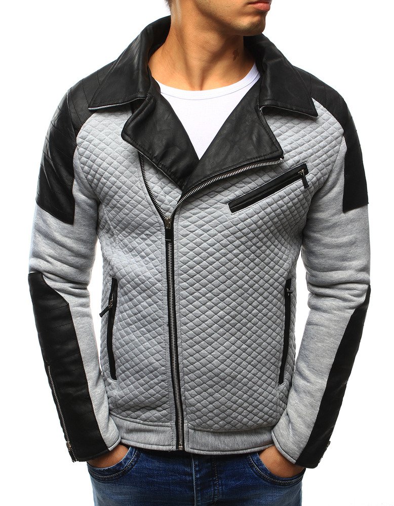 DS Pánska bunda 1466_5 Svetlo šedá S