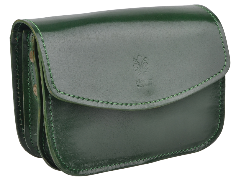 Zelená kožená talianska crossbody kabelka Lona Verde Scura NovaKabelka.sk