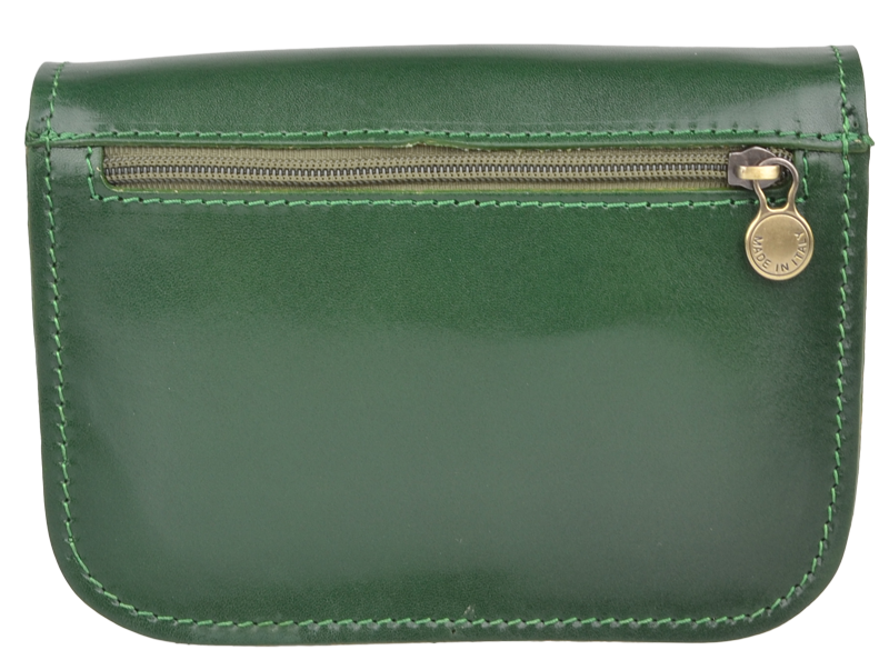 Zelená kožená talianska crossbody kabelka Lona Verde Scura NovaKabelka.sk