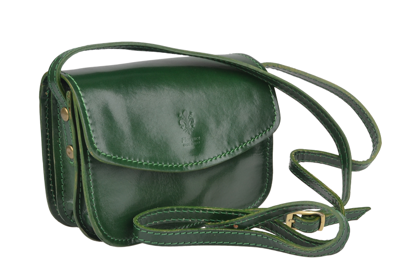 Zelená kožená talianska crossbody kabelka Lona Verde Scura NovaKabelka.sk