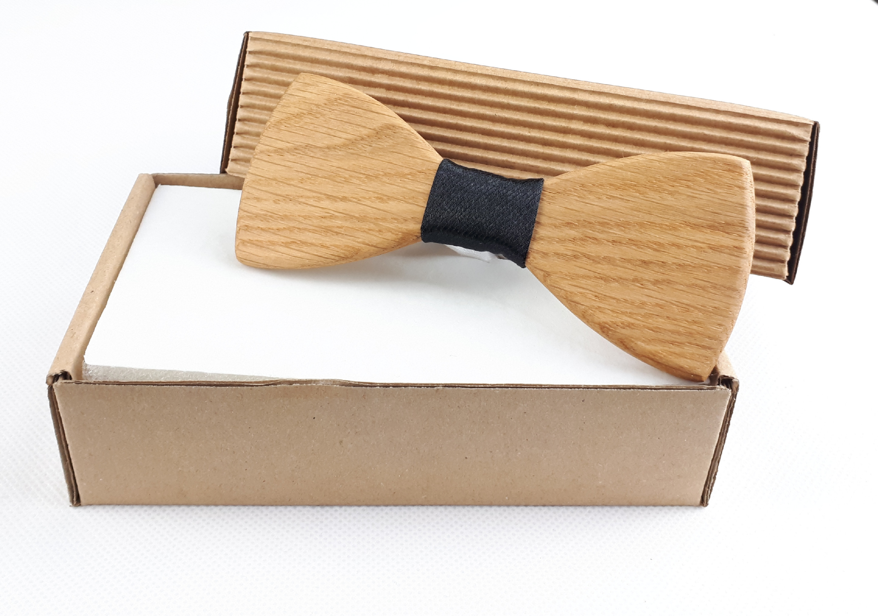 Creattiva Drevený motýlik dub - čierny