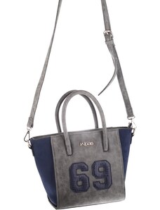 Elegantná kabelka z eko a syntetickej kože Kbas s číslom modrá