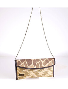 Slamená listová kabelka Kbas s potlačou žirafa 085714