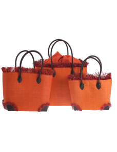 Set palmové košíky Kbas oranžové 3 ks