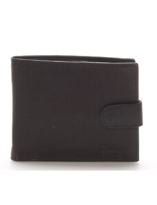 Pánska kožená čierna peňaženka - Delami 9371 čierna
