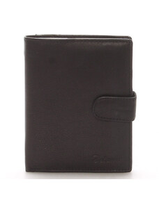 Pánska kožená čierna peňaženka - Delami 8703 čierna