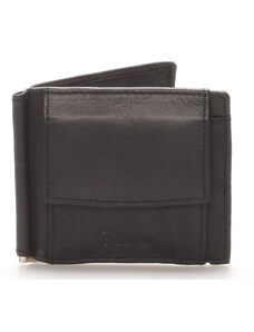 Malá kožená čierna peňaženka - Delami 8697 čierna