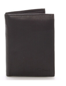 Pánska kožená čierna peňaženka - Delami 8229 čierna