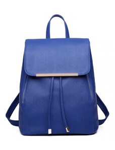 Konofactory Modrý elegantný kožený batoh „Majestic“