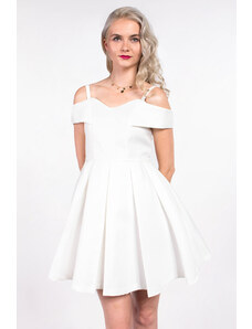 Chicwish biele mini šaty