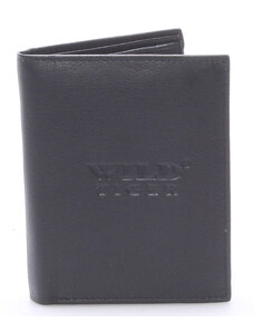 WILD collection Pánska kožená peňaženka čierna - WILD Bartholomaios čierna