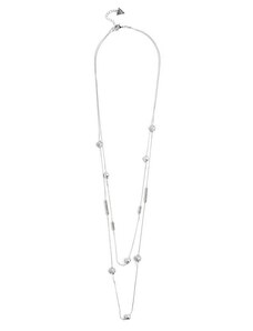 Outlet - GUESS náhrdelník Silver-Tone Beaded Fireball Necklace, 654000