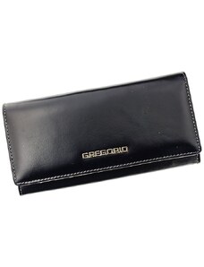 Gregorio Kožená čierna matná dámska peňaženka v darčekovej krabičke