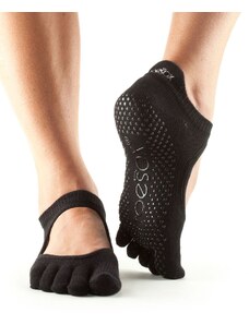 Toesox Fulltoe Bellarina Grip protišmykové ponožky (čierne)