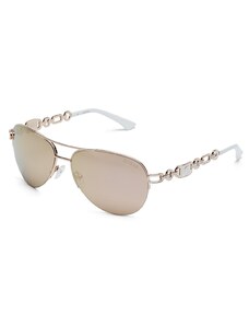 Outlet- GUESS okuliare Chain Detail Aviator biele, 35000