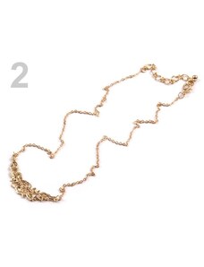 Stoklasa Kovový náhrdelník s růžičkou (1 ks) - 2 zlatá