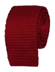 Quentino Tmavo červená pletená kravata