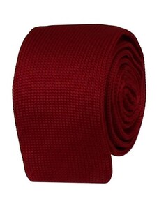Quentino Tmavo červená pletená kravata