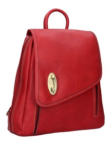 Elegantný dámsky kožený batoh Katana Nora- červená