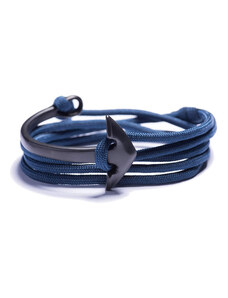 Lavaliere Pánsky náramok s kotvou – modrý silný povrázok, kotva