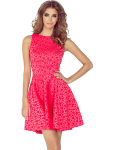 NUMOCO Ružové šaty s motívom bodiek JESSICA 125-13