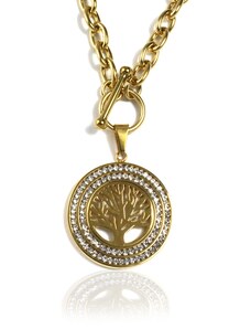 BEMI Design Dámsky náhrdelník z chirurgickej ocele strom života GOLD S023160