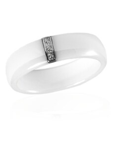 BEMI Design Dámsky keramický prsteň so zirkónmi S51130