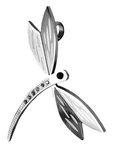 BM Jewellery Dámsky prívesok vážka so zirkónmi z chirurgickej ocele S66065