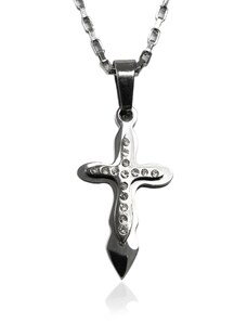 Dámsky náhrdelník z chirurgickej ocele - krížik S108070