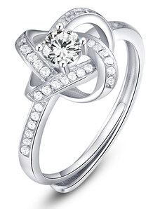 Emporial Royal Fashion prsteň Trblietavý uzlík lásky K78