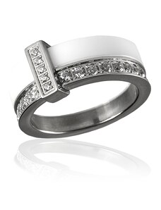 BEMI Design Dámsky keramický prsteň so zirkónmi S298190