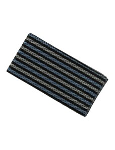 Quentino Čierny pánský vreckovka do saka s šedo modrými pruhmi