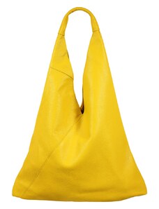 NovaKabelka.sk Dámská kožená kabelka Pekná kabelka Alma Gialla v žltej farbe žltá