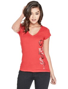 GUESS tričko Jalea Logo Tee červené, 10566-XS