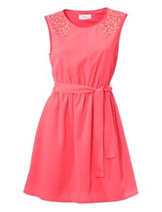 Ružové šaty s perličkami Heine