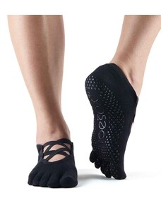 Toesox Fulltoe Elle protišmykové ponožky (čierna)