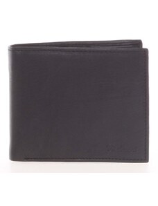 Pánska kožená voľná čierna peňaženka - Delami 8222 čierna
