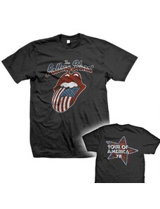 RUKA HORE Pánske tričko The Rolling Stones Tour of America 78 Čierna