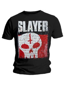 RUKA HORE Pánske tričko Slayer Undisputed Attitude Skull Čierna
