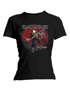 RUKA HORE Dámske tričko Iron Maiden Trooper Red Sky Čierna
